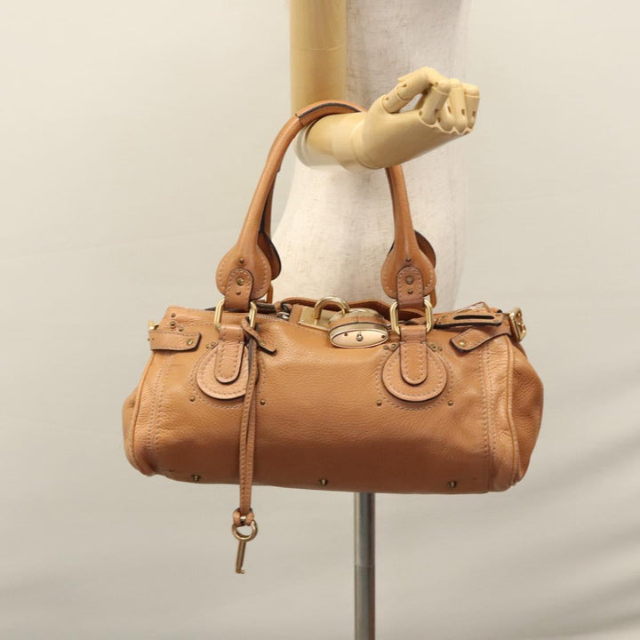 Chloe Paddington Hand Bag Leather Brown 112947