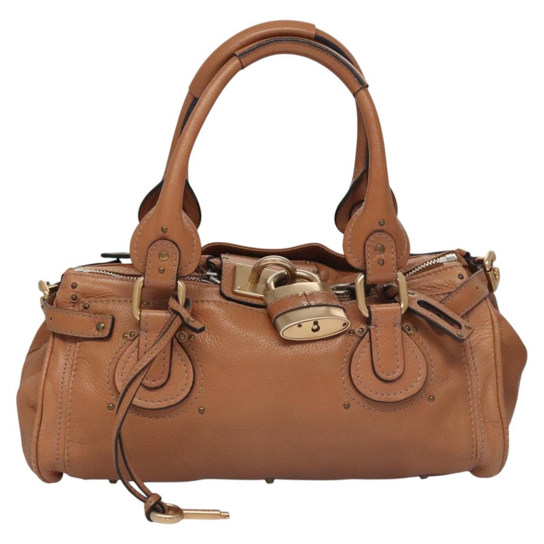 Chloe Paddington Hand Bag Leather Brown 112947