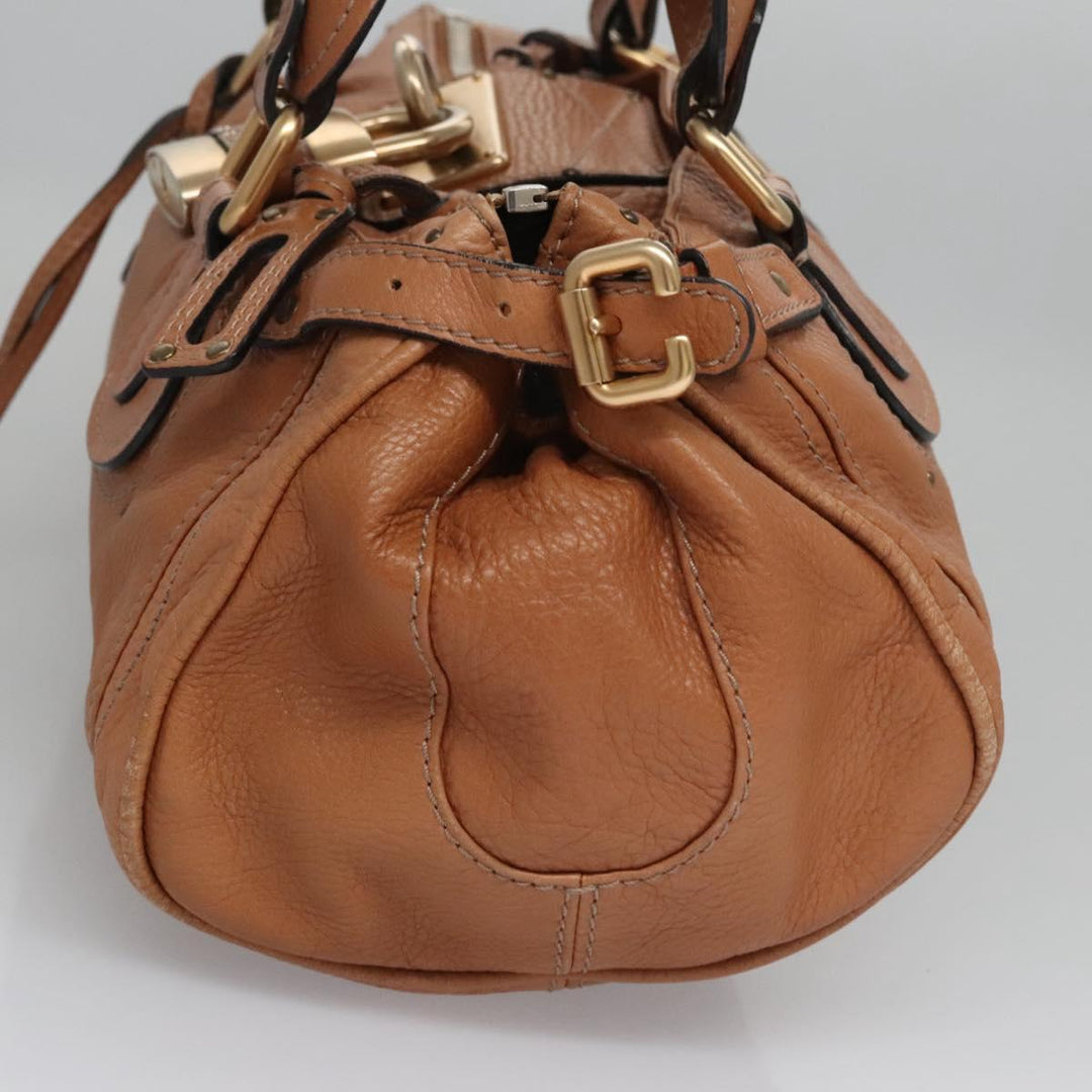 Chloe Paddington Hand Bag Leather Brown 112947