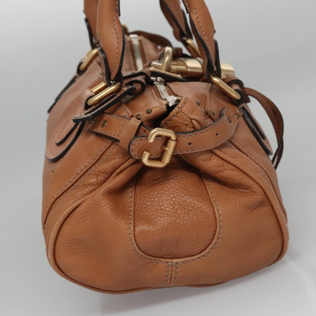Chloe Paddington Hand Bag Leather Brown 112947