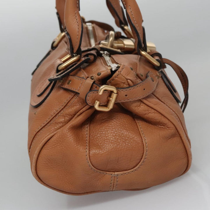 Chloe Paddington Hand Bag Leather Brown 112947