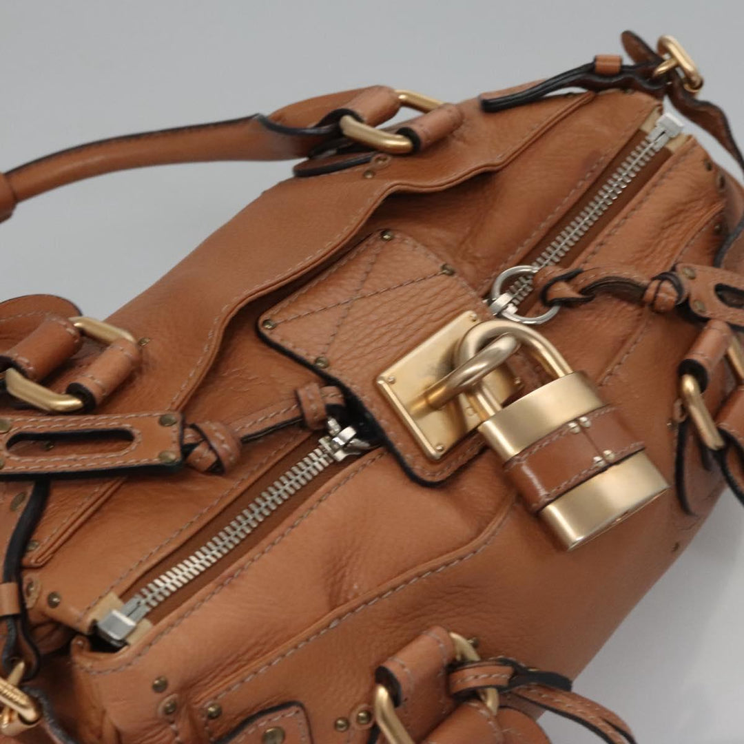 Chloe Paddington Hand Bag Leather Brown 112947