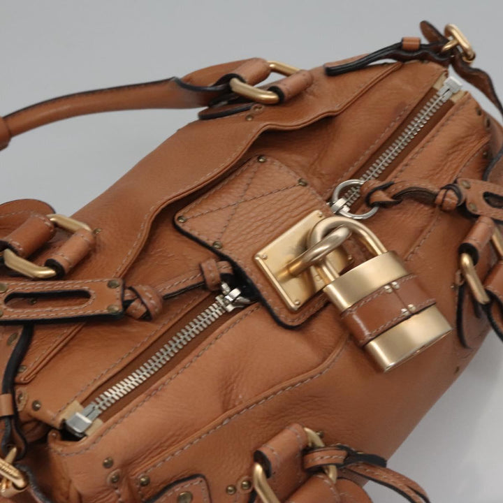 Chloe Paddington Hand Bag Leather Brown 112947