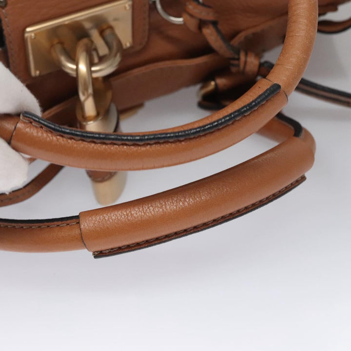 Chloe Paddington Hand Bag Leather Brown 112947