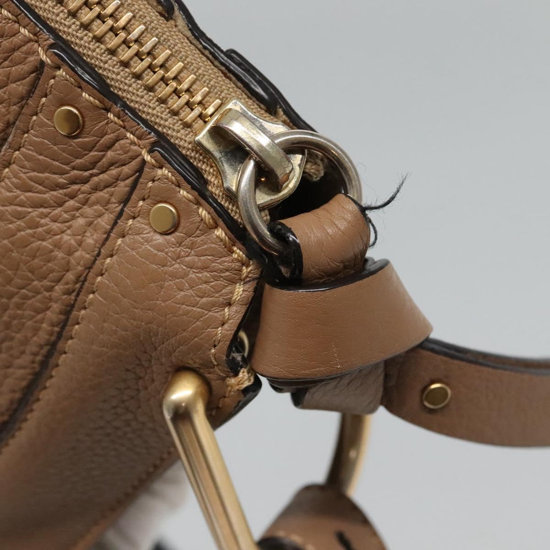 Chloe Shoulder Bag Leather Beige 113141