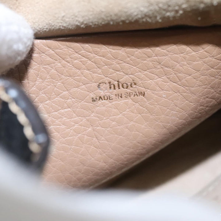Chloe Shoulder Bag Leather Beige 113141