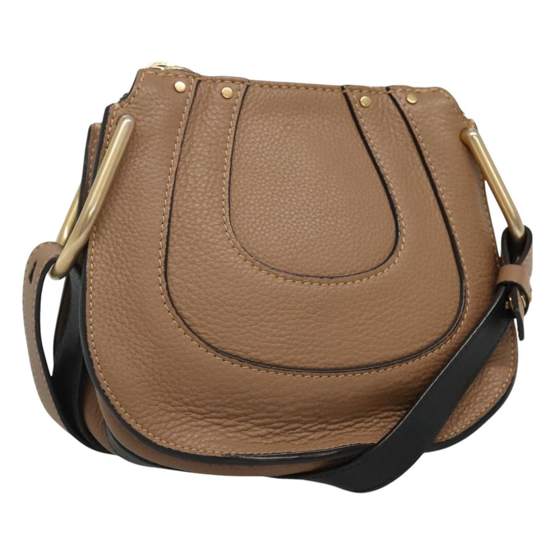 Chloe Shoulder Bag Leather Beige 113141