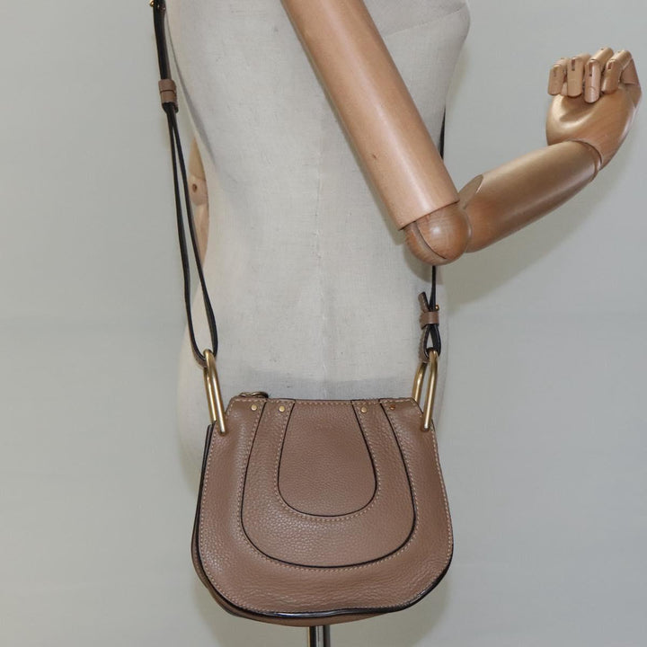Chloe Shoulder Bag Leather Beige 113141
