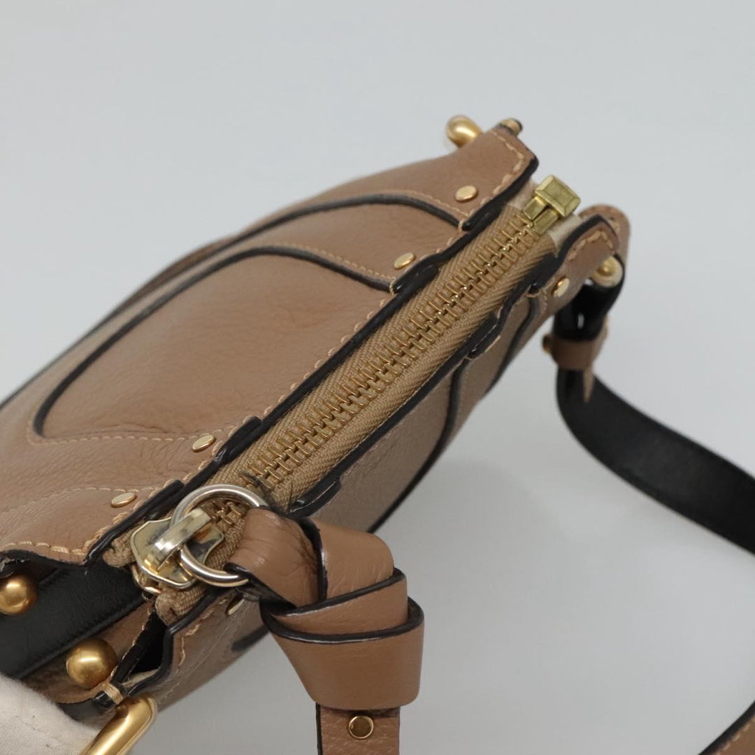 Chloe Shoulder Bag Leather Beige 113141