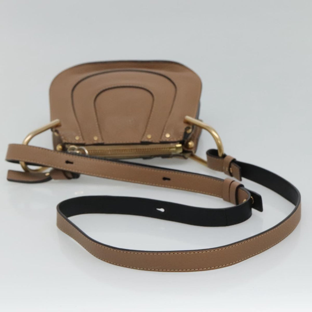 Chloe Shoulder Bag Leather Beige 113141