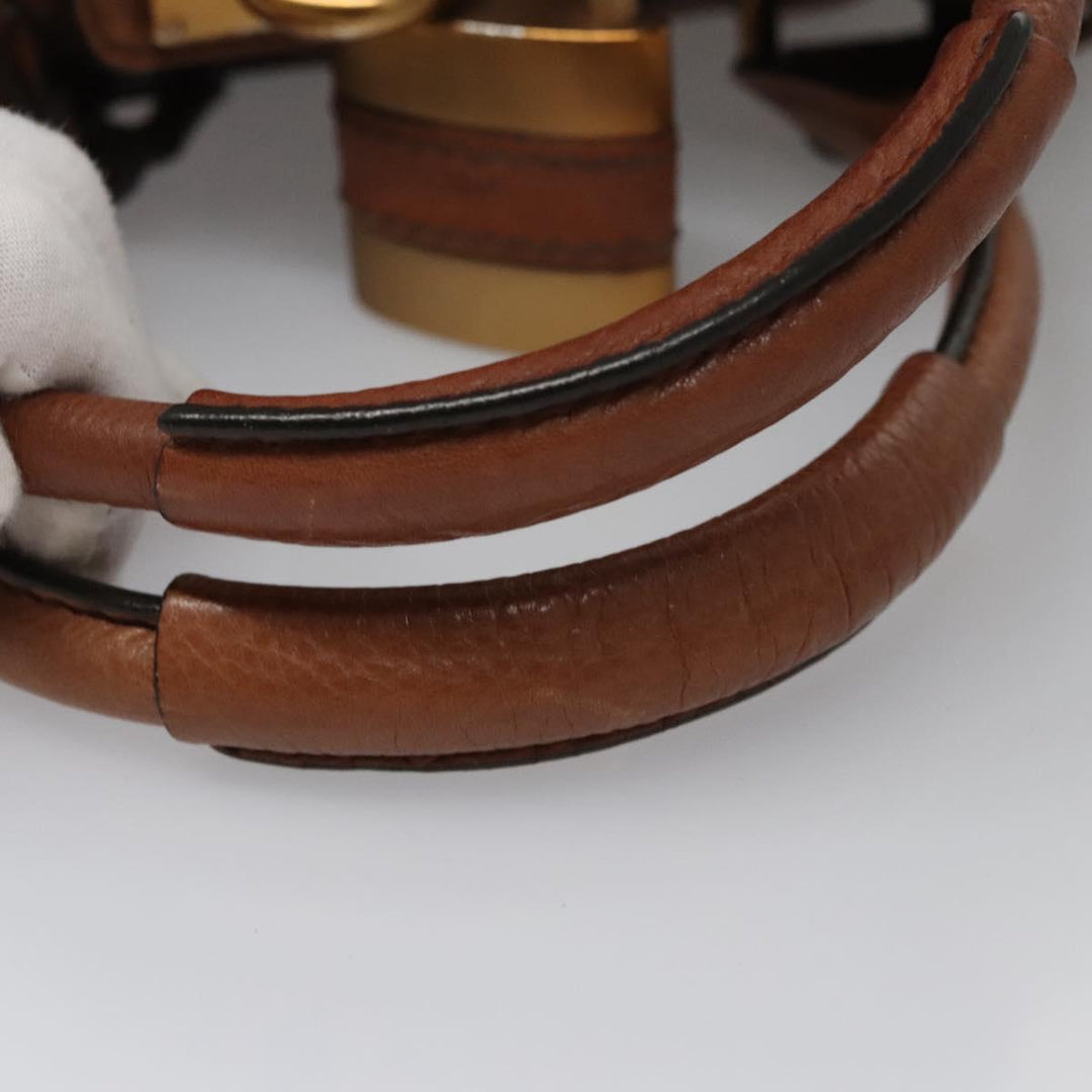 Chloe Paddington Hand Bag Leather Brown Silver gold 113239