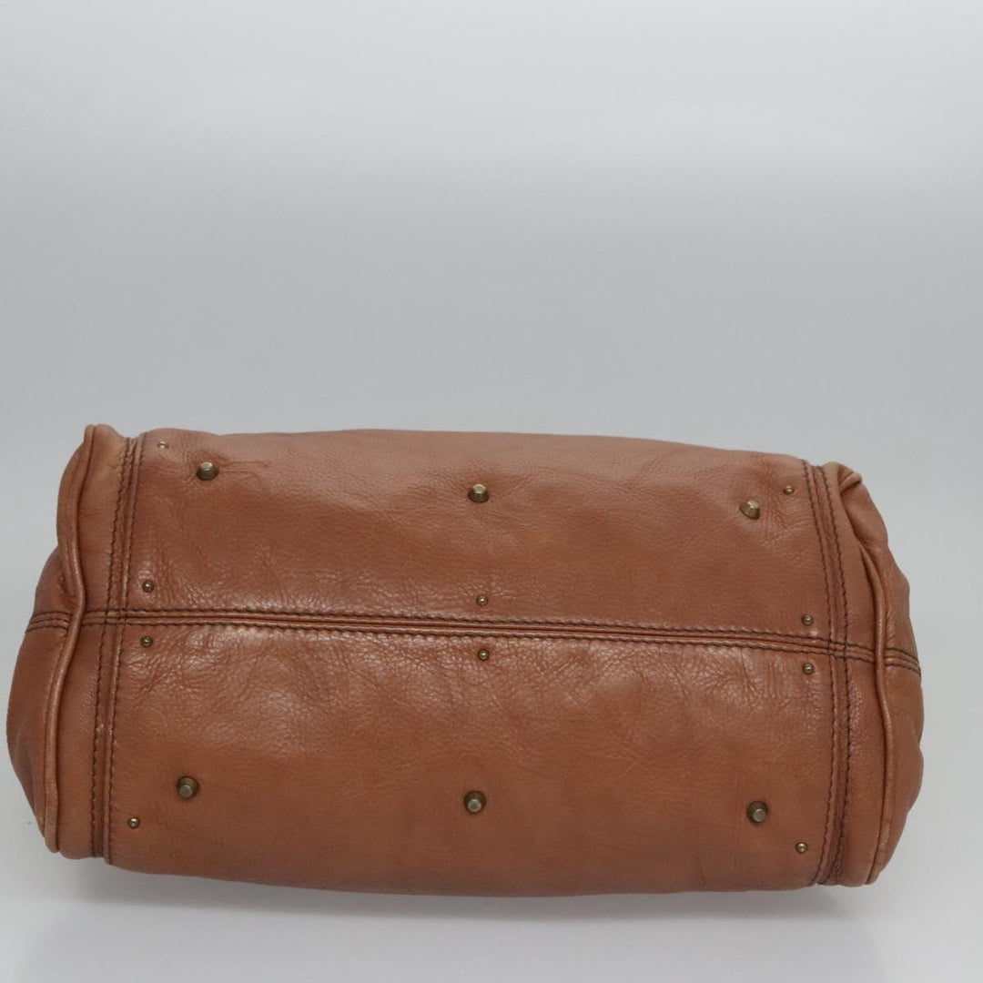 Chloe Paddington Hand Bag Leather Brown Silver gold 113239