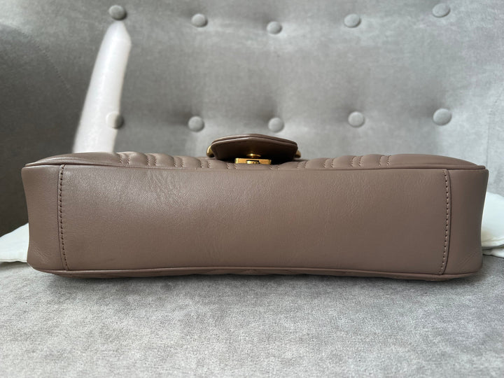 Gucci GG Dusty Pink Marmont Medium Shoulder Bag (RRP £2,070)