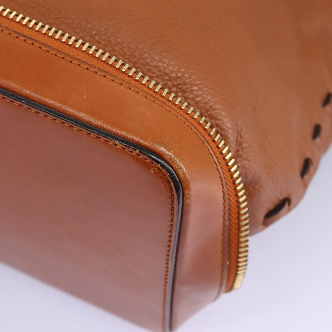 Chloe Tote Bag Leather Brown Gold 113731