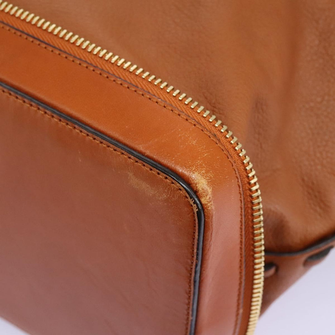 Chloe Tote Bag Leather Brown Gold 113731