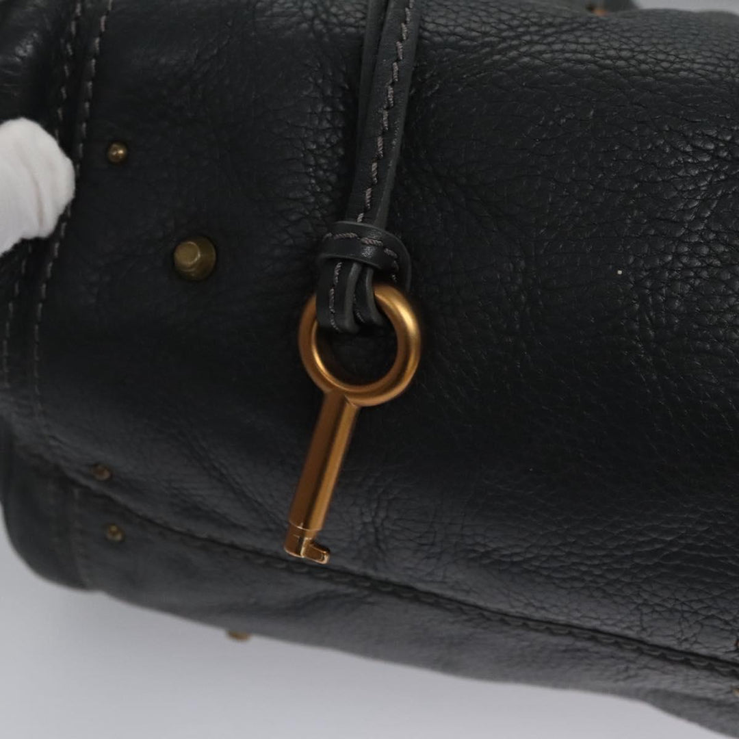 Chloe Paddington Hand Bag Leather Gray 113732