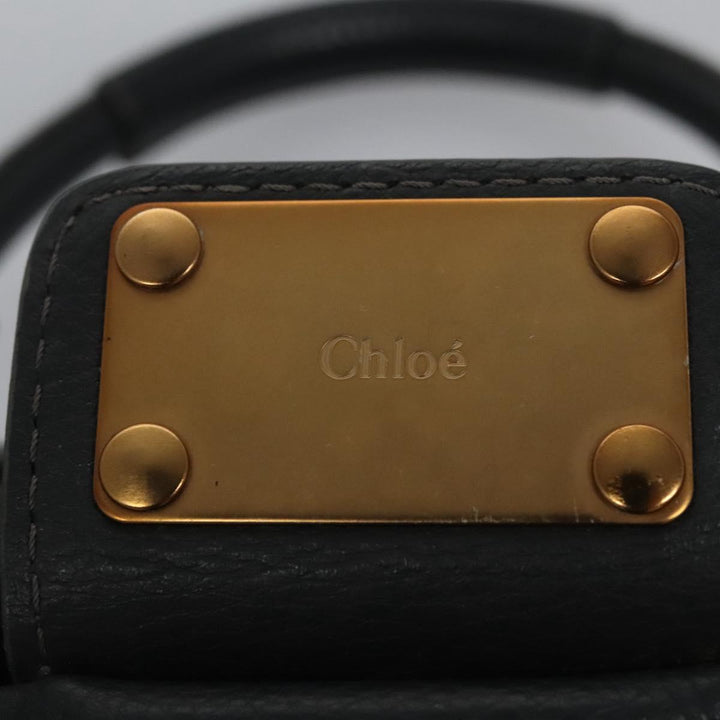 Chloe Paddington Hand Bag Leather Gray 113732