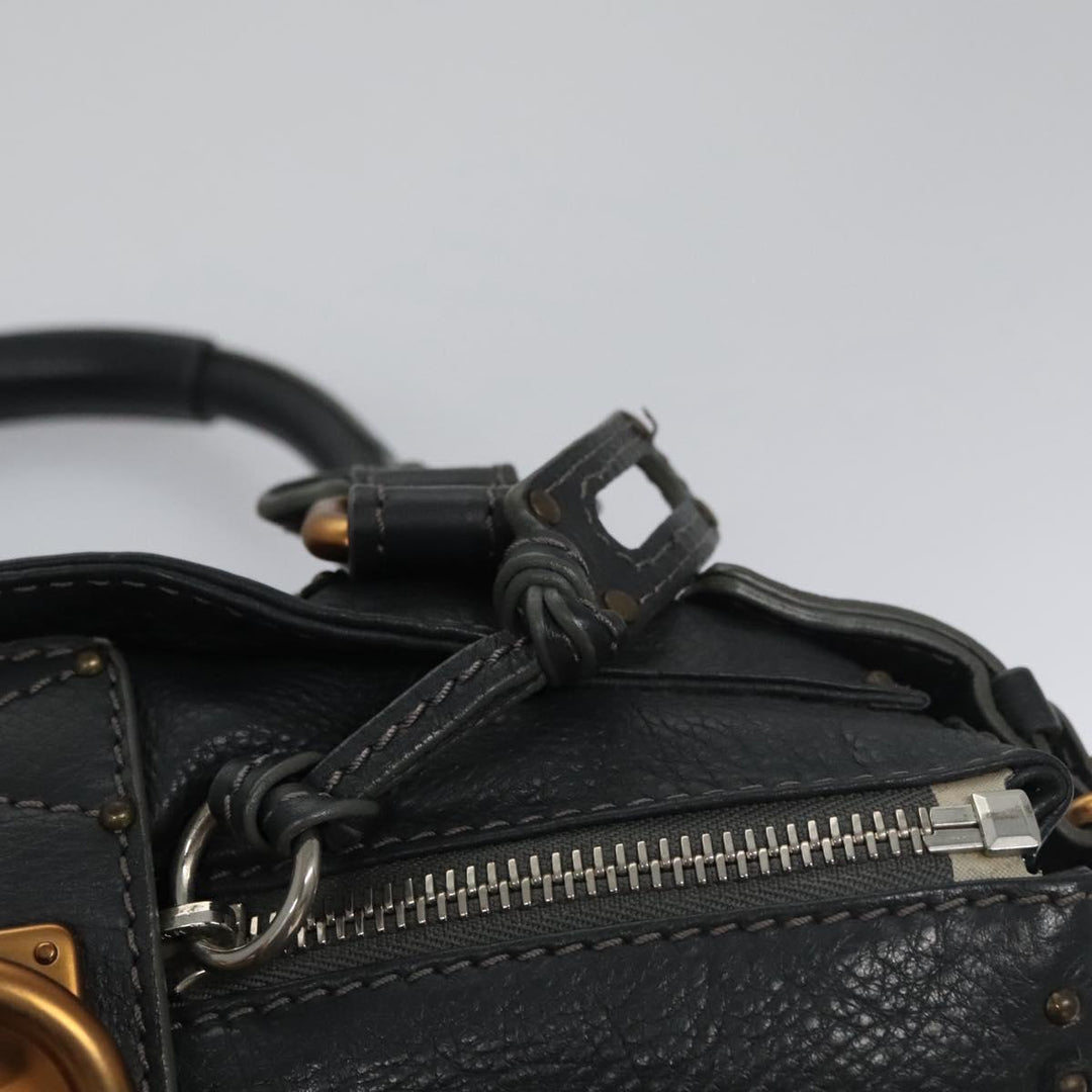 Chloe Paddington Hand Bag Leather Gray 113732