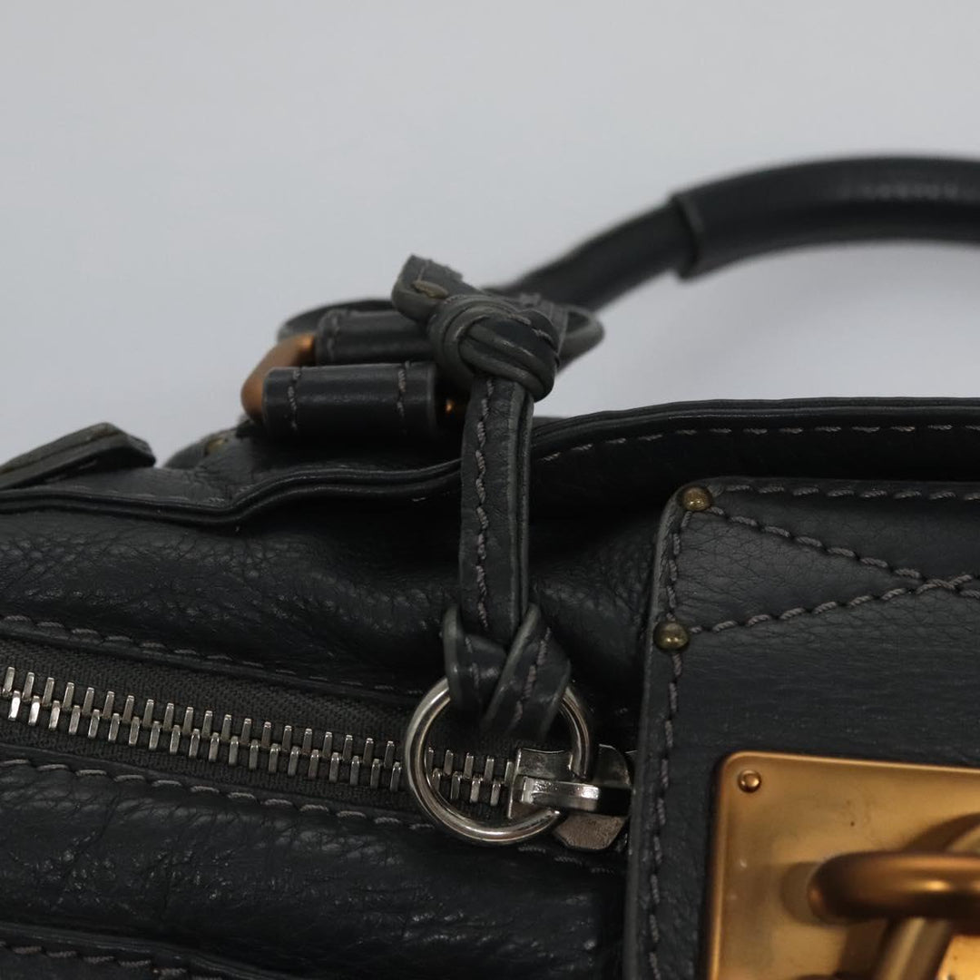 Chloe Paddington Hand Bag Leather Gray 113732