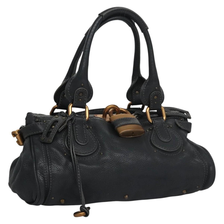 Chloe Paddington Hand Bag Leather Gray 113732