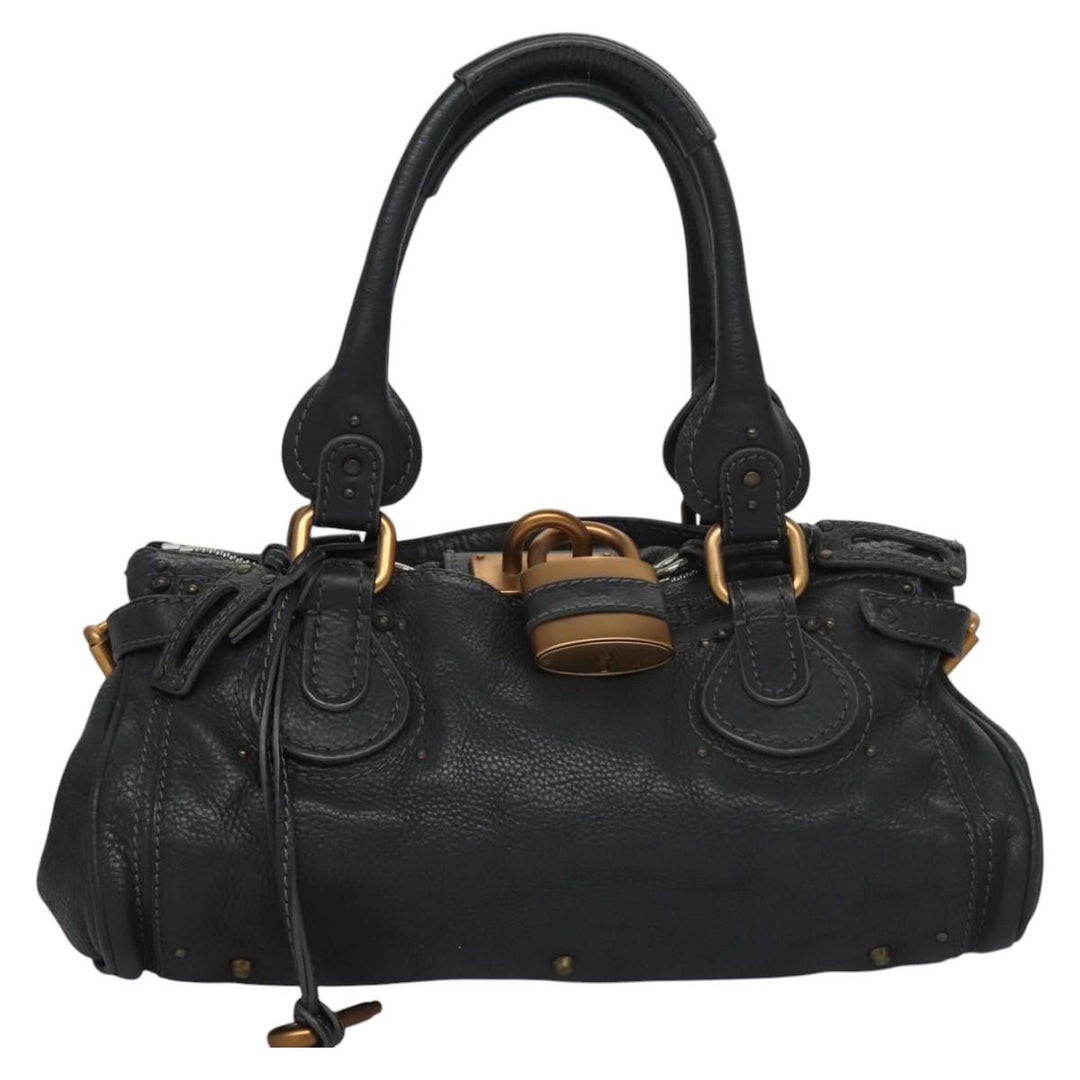 Chloe Paddington Hand Bag Leather Gray 113732
