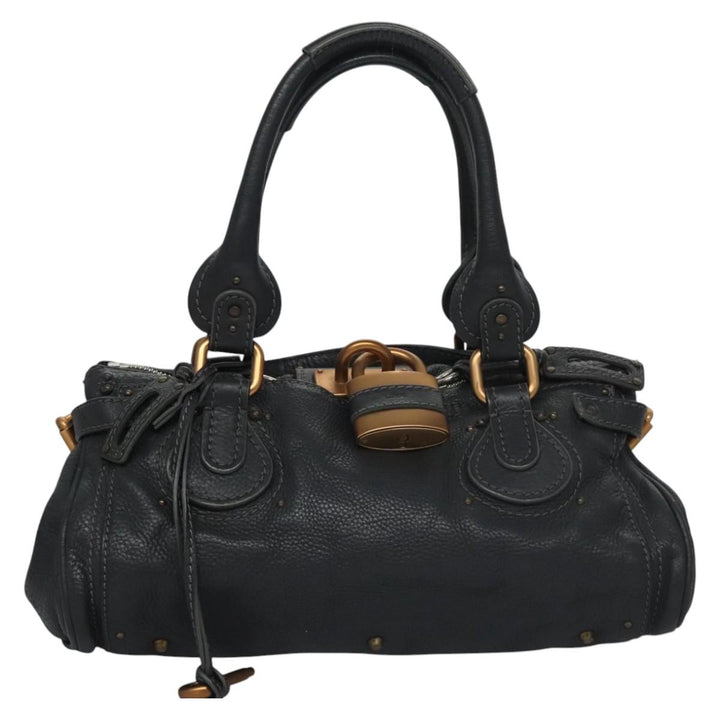 Chloe Paddington Hand Bag Leather Gray 113732