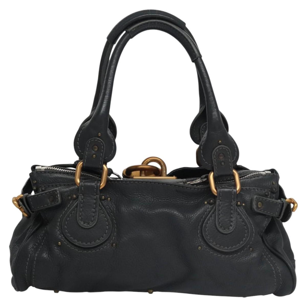 Chloe Paddington Hand Bag Leather Gray 113732