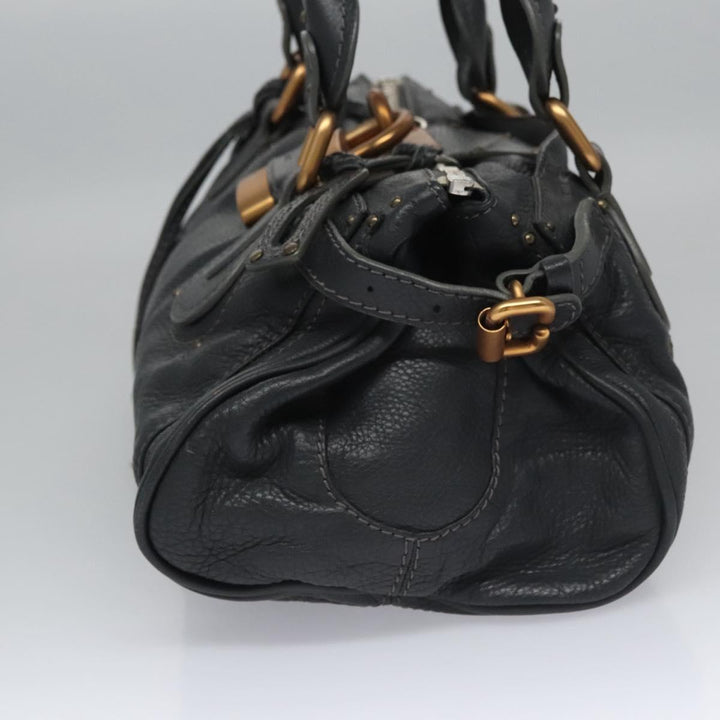 Chloe Paddington Hand Bag Leather Gray 113732