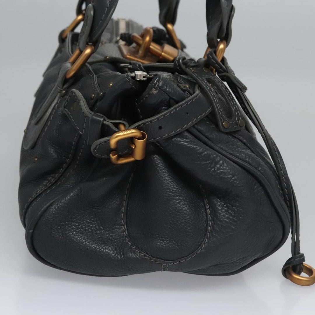 Chloe Paddington Hand Bag Leather Gray 113732