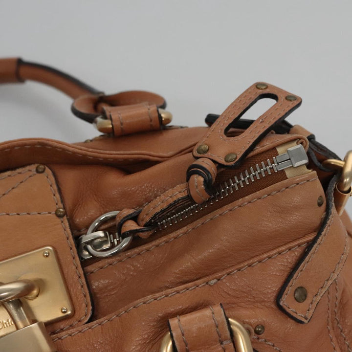 Chloe Paddington Hand Bag Leather Brown 113734