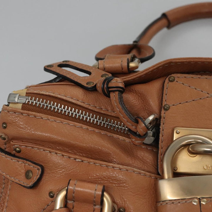 Chloe Paddington Hand Bag Leather Brown 113734