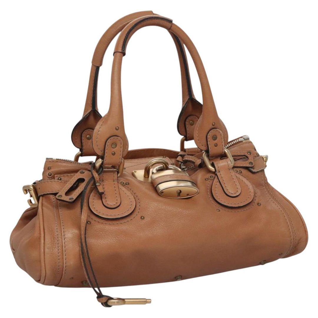Chloe Paddington Hand Bag Leather Brown 113734