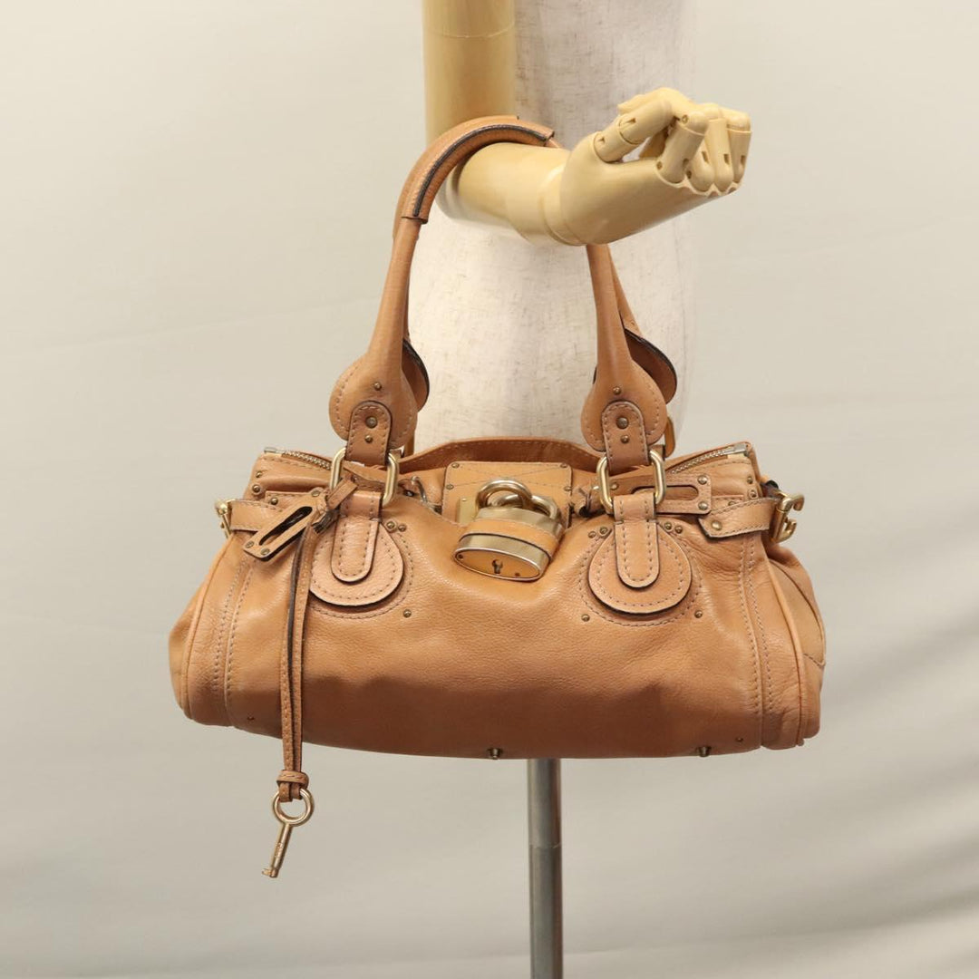 Chloe Paddington Hand Bag Leather Brown 113734