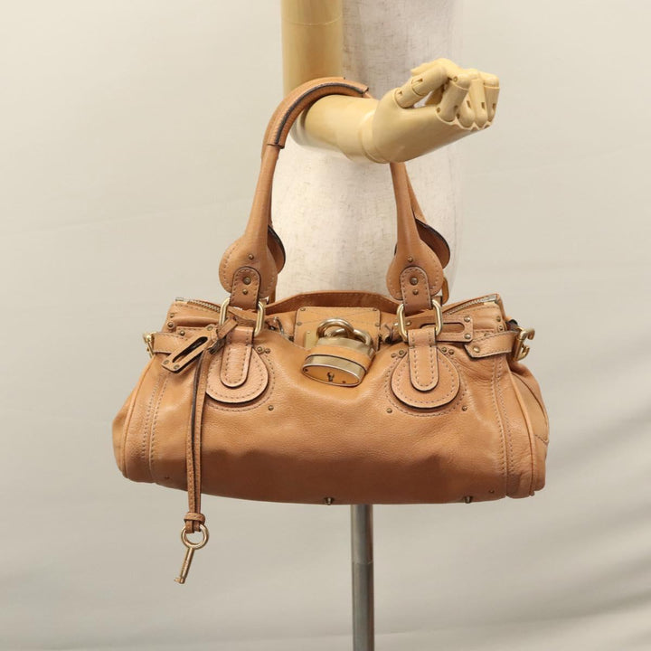 Chloe Paddington Hand Bag Leather Brown 113734