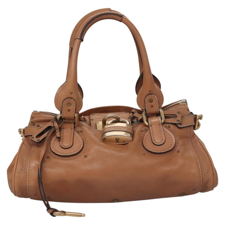 Chloe Paddington Hand Bag Leather Brown 113734
