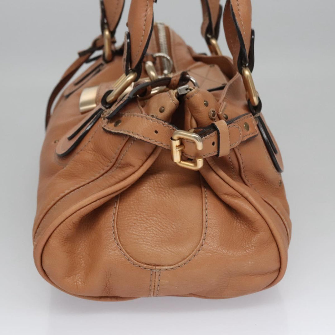 Chloe Paddington Hand Bag Leather Brown 113734