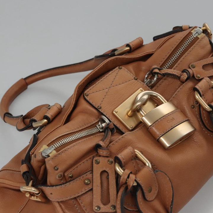 Chloe Paddington Hand Bag Leather Brown 113734