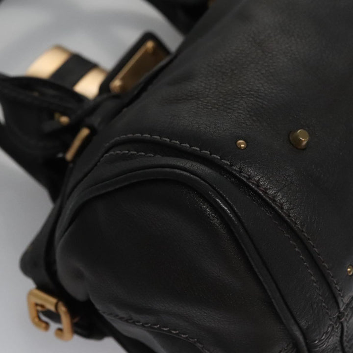 Chloe Paddington Hand Bag Leather Black 113774