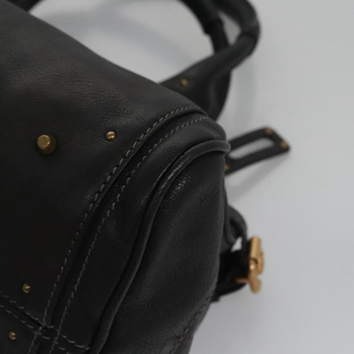 Chloe Paddington Hand Bag Leather Black 113774