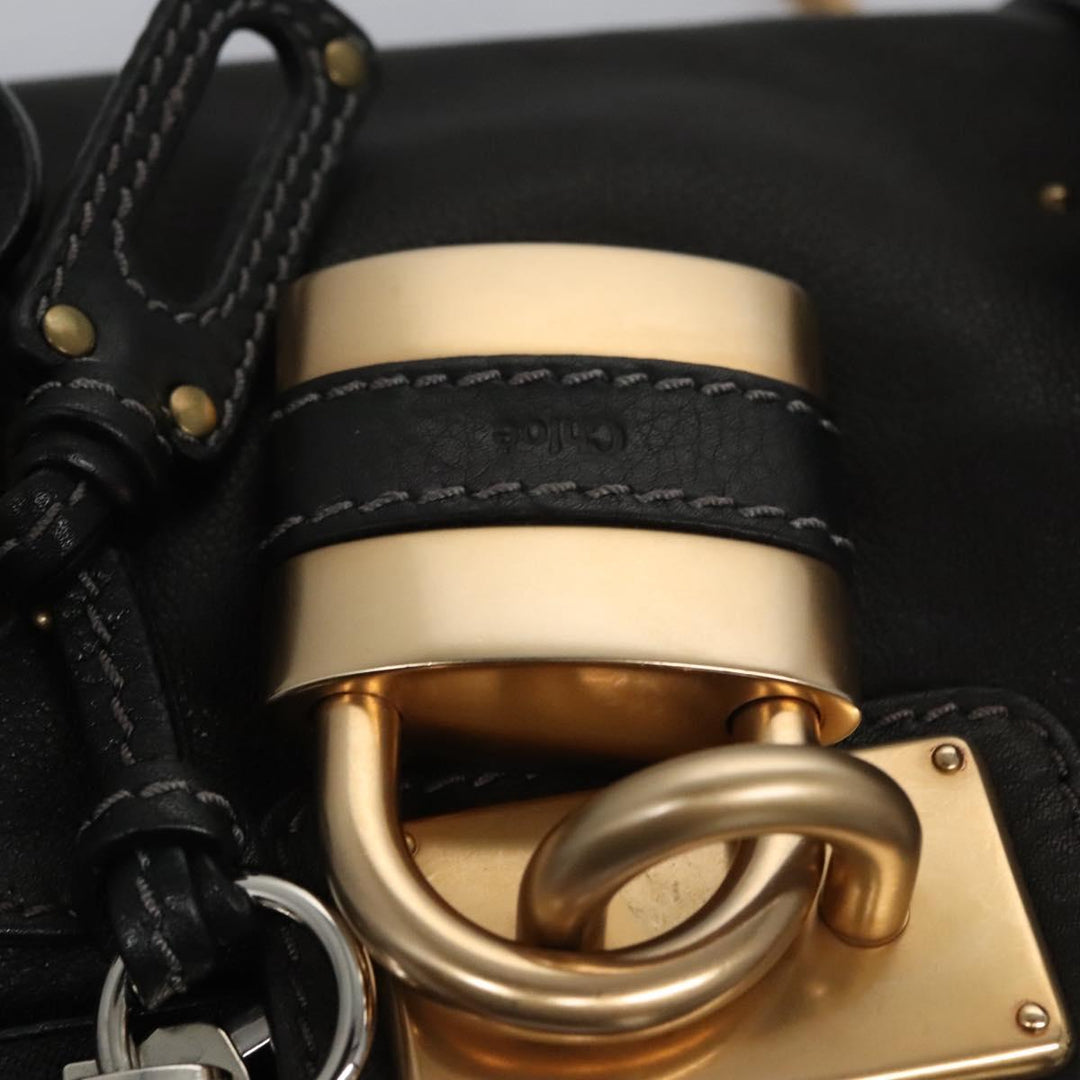 Chloe Paddington Hand Bag Leather Black 113774