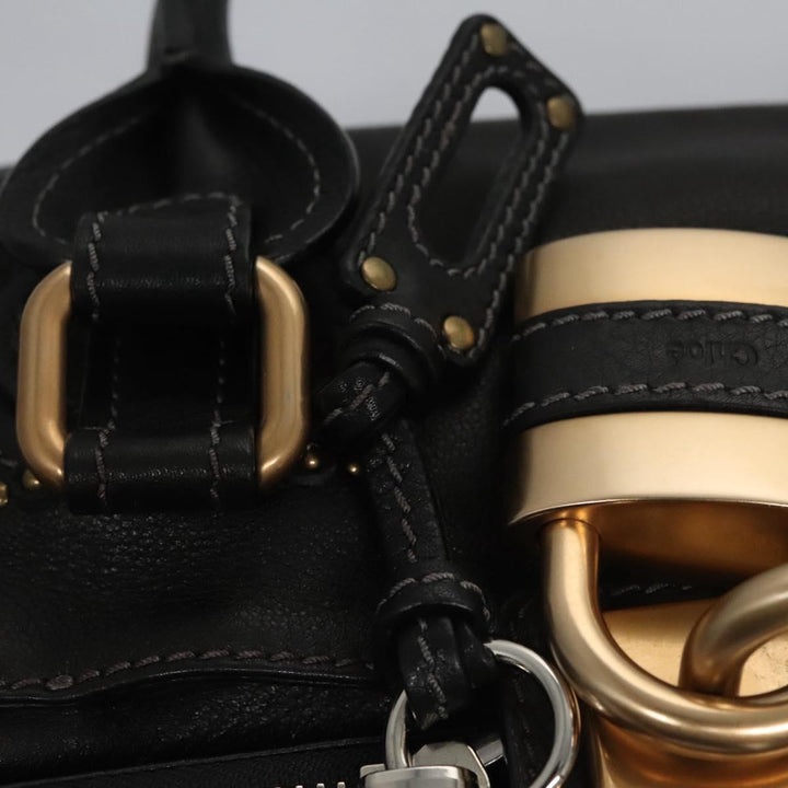 Chloe Paddington Hand Bag Leather Black 113774