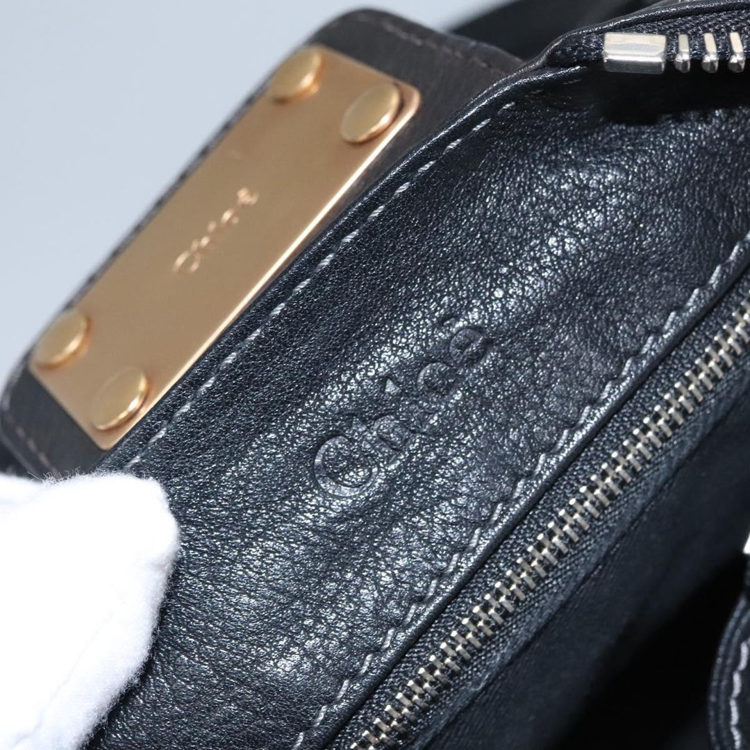 Chloe Paddington Hand Bag Leather Black 113774