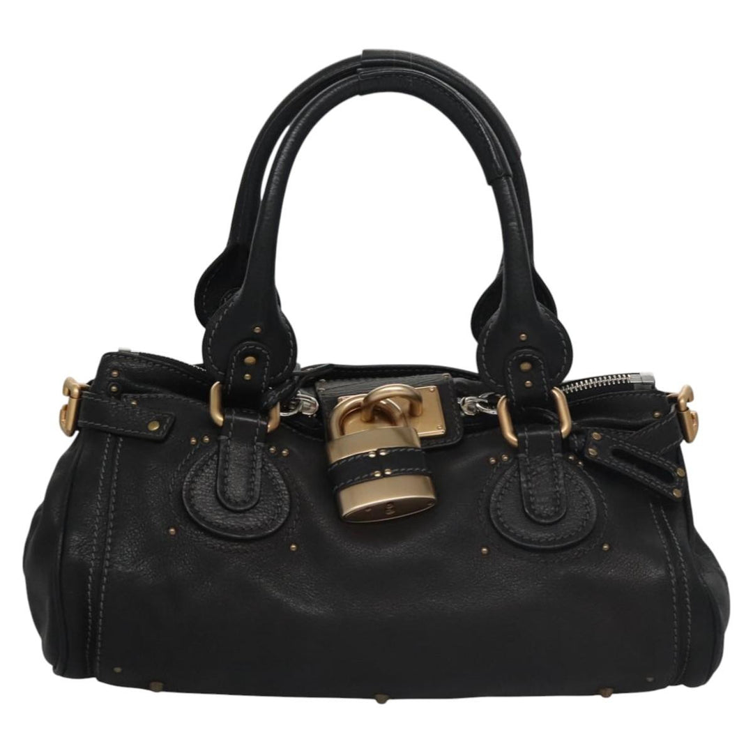 Chloe Paddington Hand Bag Leather Black 113774