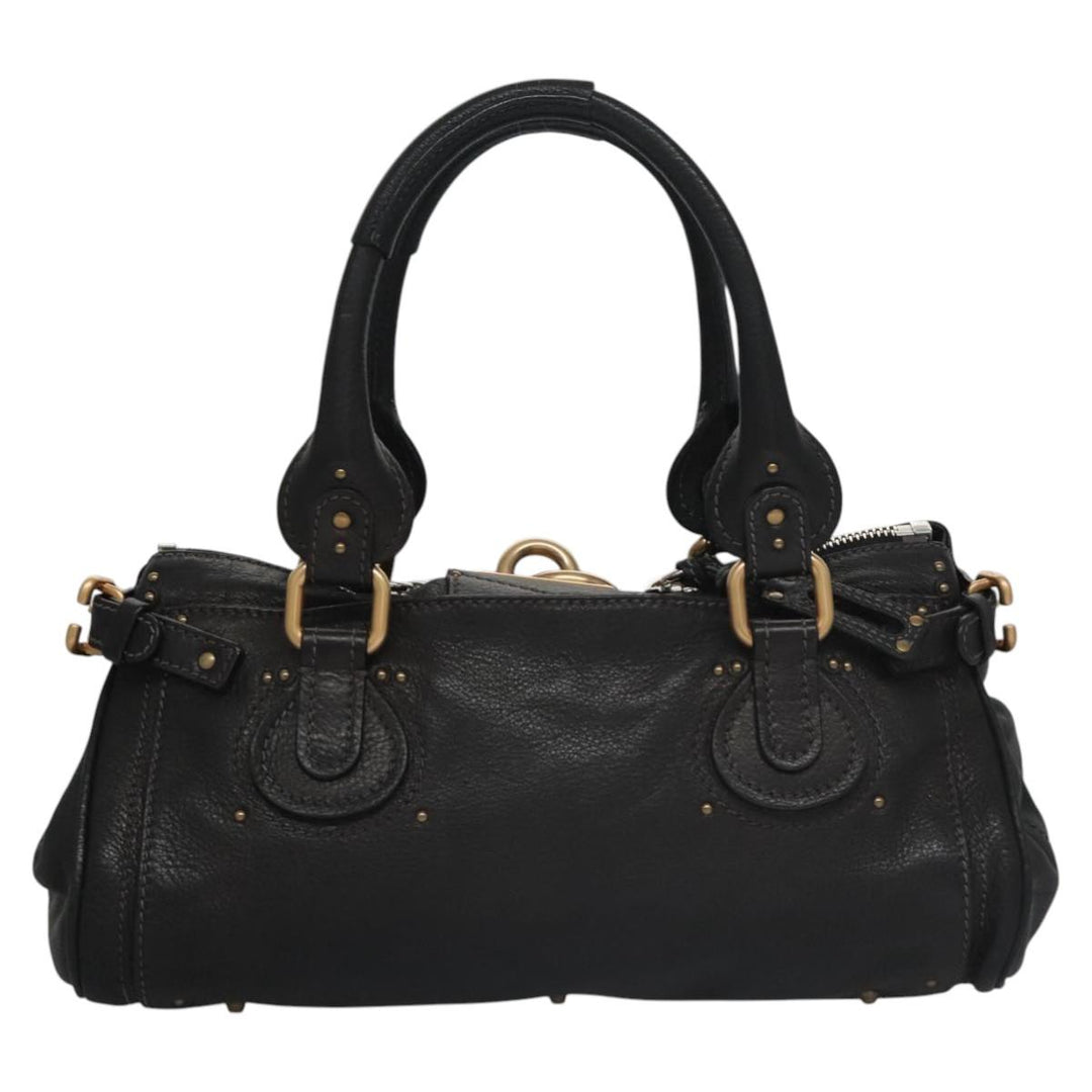 Chloe Paddington Hand Bag Leather Black 113774