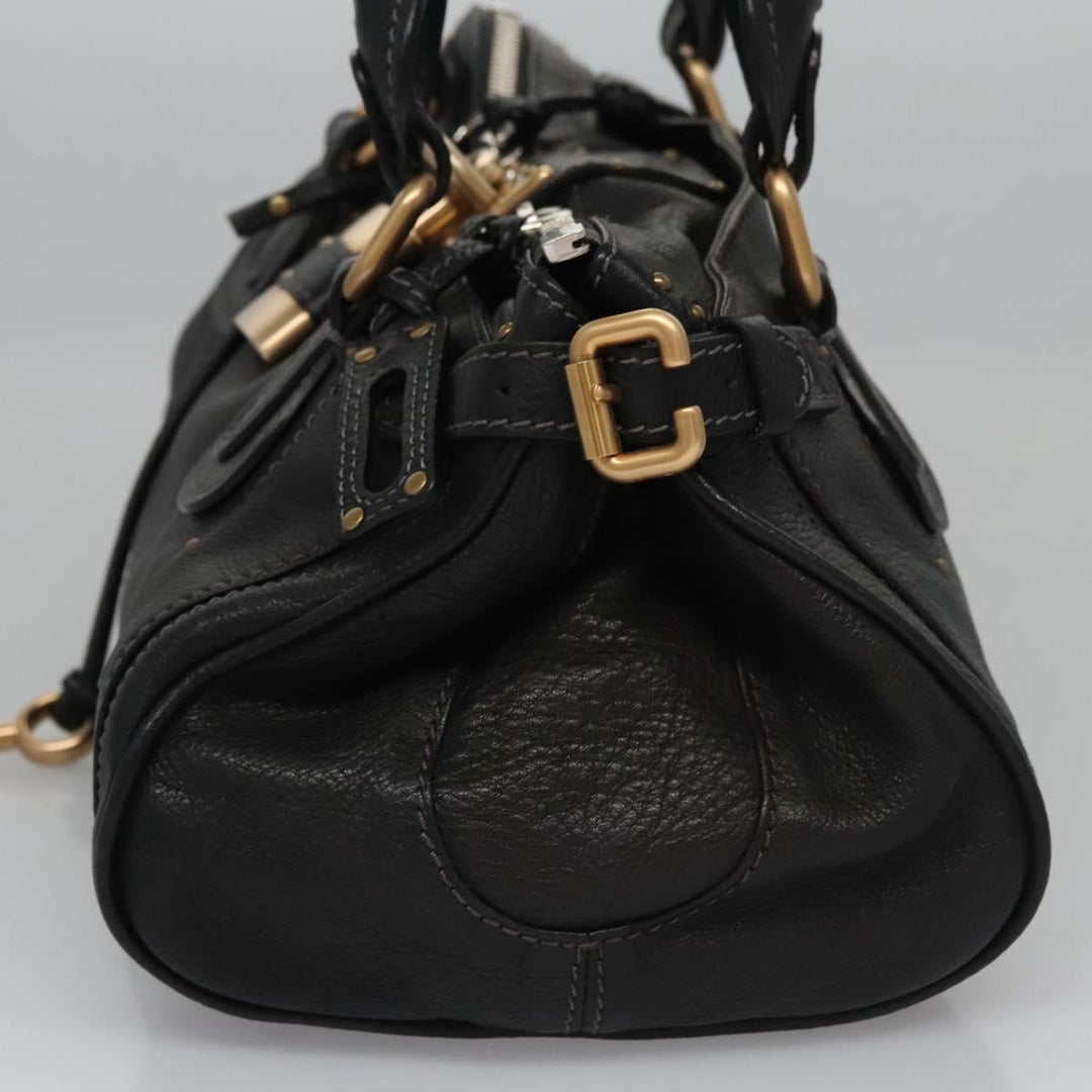 Chloe Paddington Hand Bag Leather Black 113774