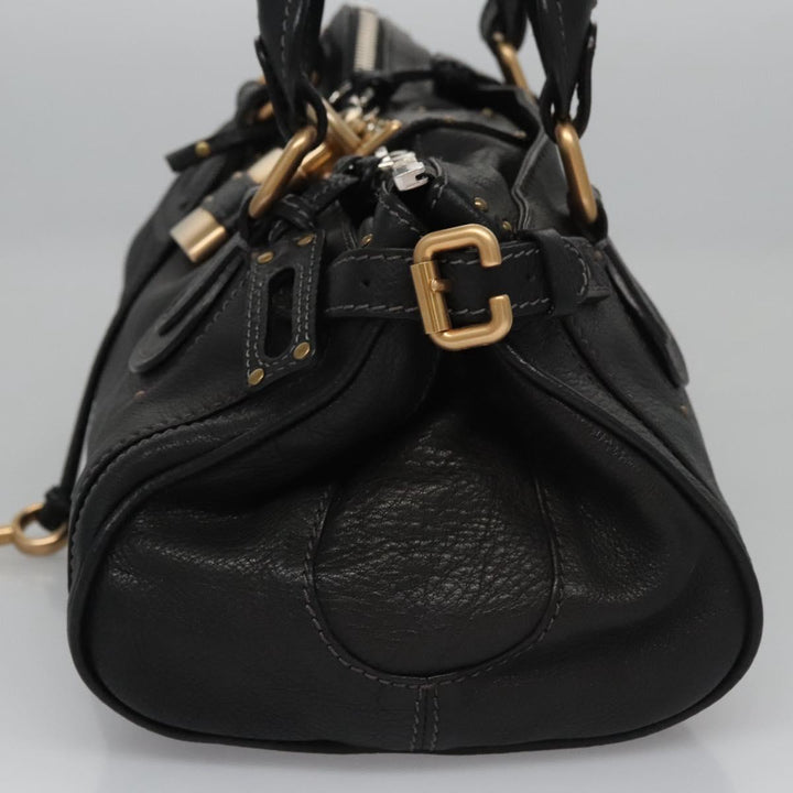 Chloe Paddington Hand Bag Leather Black 113774