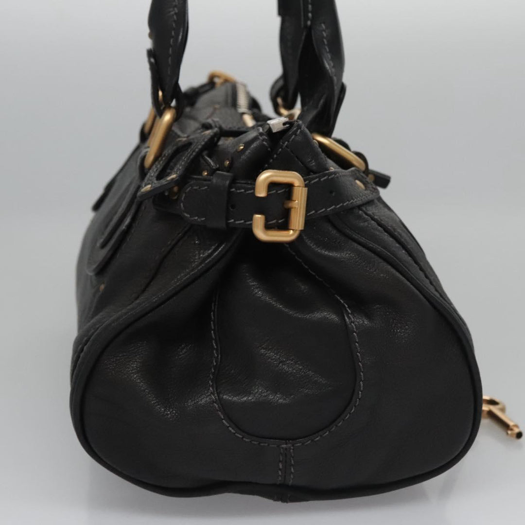 Chloe Paddington Hand Bag Leather Black 113774