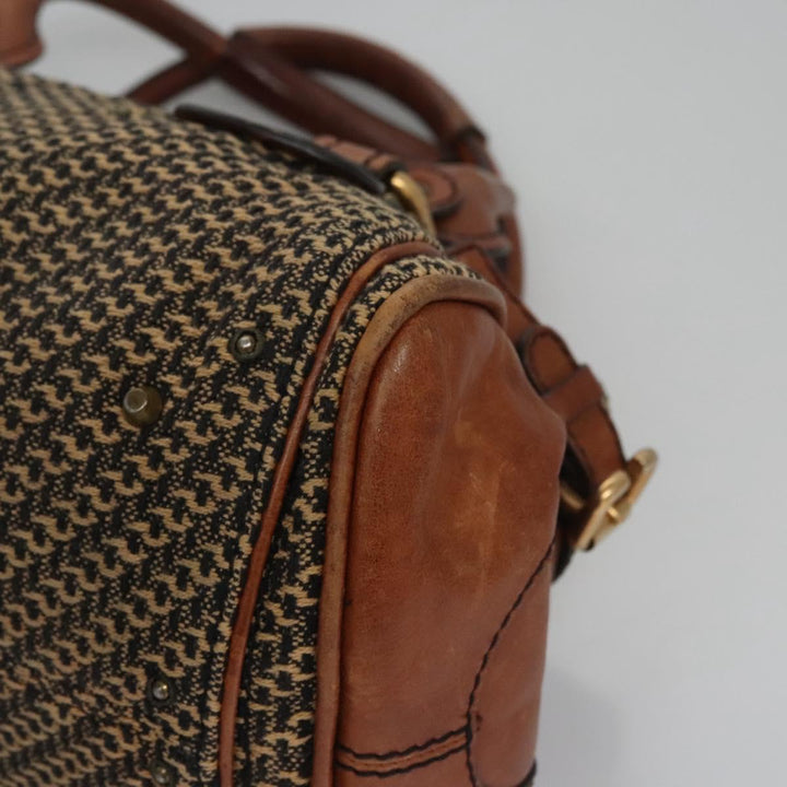 Chloe Paddington Hand Bag Leather Tweed Brown 113776