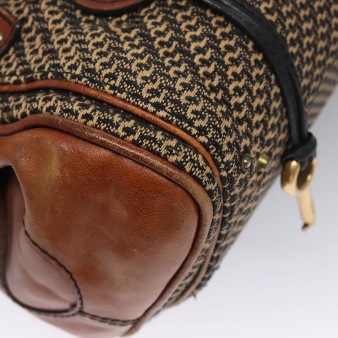 Chloe Paddington Hand Bag Leather Tweed Brown 113776
