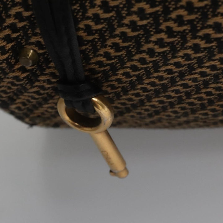 Chloe Paddington Hand Bag Leather Tweed Brown 113776